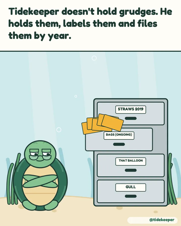 He doesn't hold grudges. He files them by year.
